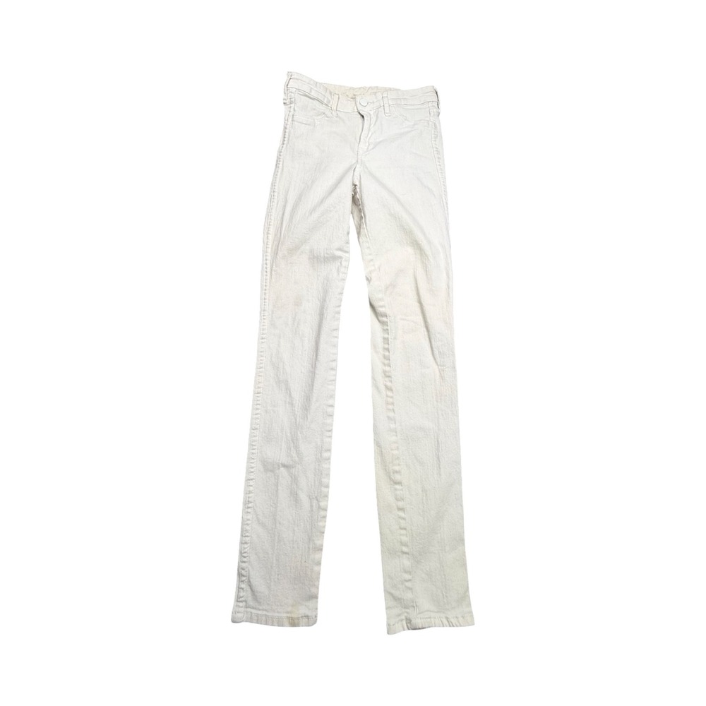 H&M Slim Jeans Women 26x30 White Denim Stretch Casual Coastal